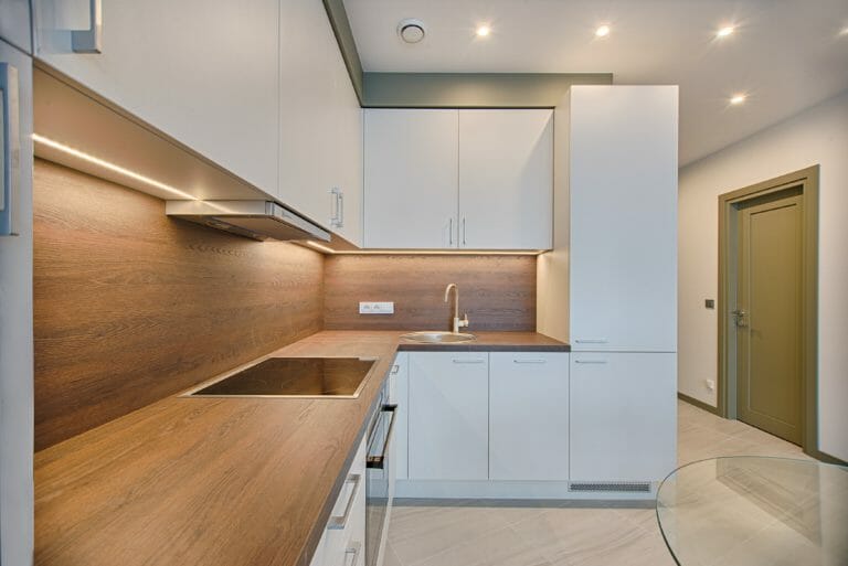 Photo of an apartment kitchen